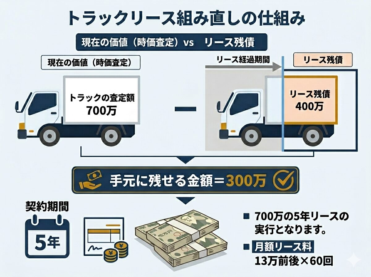 組み直しリースの仕組み図